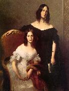 Louis-Edouard Dubufe, Portrait of Two Sisters